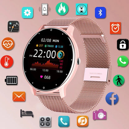 Smartwatch for Women: Full Touch Screen, Fitness Tracker for iOS and Android