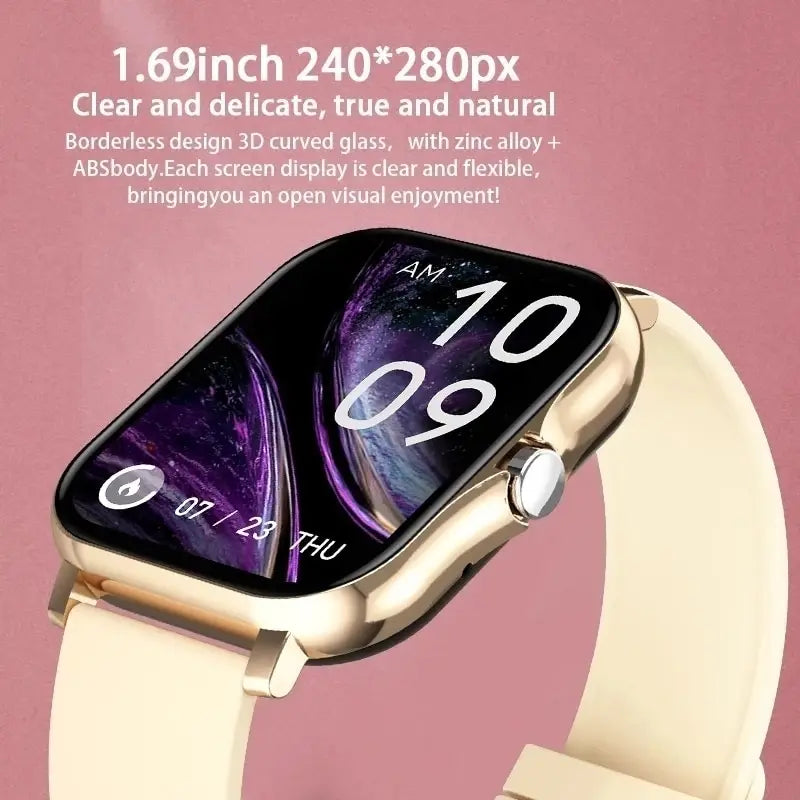 Smartwatch with Bluetooth Calls: Full Touch Screen, Sports Fitness Tracker