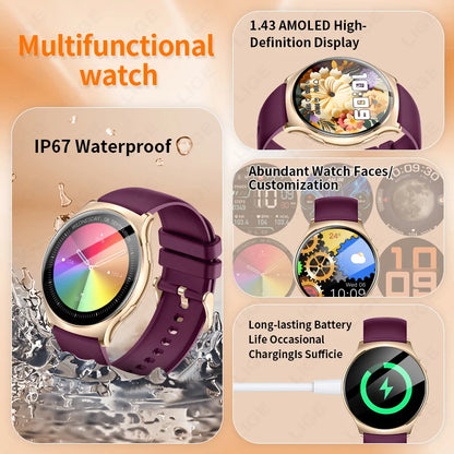 Women's Smart Watch- 1.43-inch High-resolution screen.