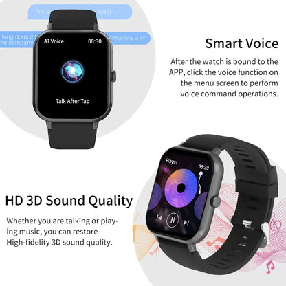 Bluetooth Call Smartwatch: Full Touch Screen, Fitness Tracker for Men & Women