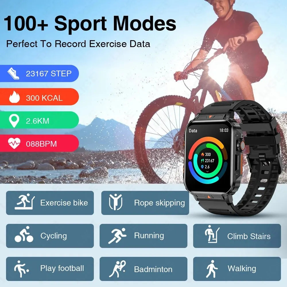 Smartwatch 1.95" Health Monitoring IP68 Waterproof Sport Fitness Watch for Men & Women