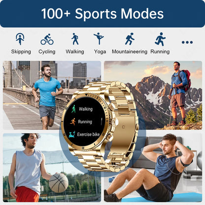 AI Voice Control Smart Watch for Men Outdoor Sport And Fitness Bracelet