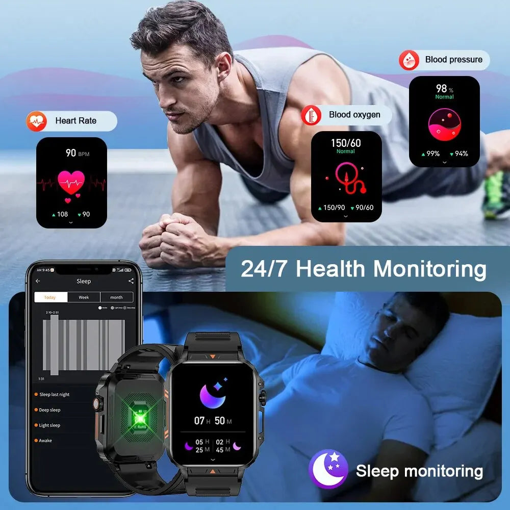 Smartwatch 1.95" Health Monitoring IP68 Waterproof Sport Fitness Watch for Men & Women