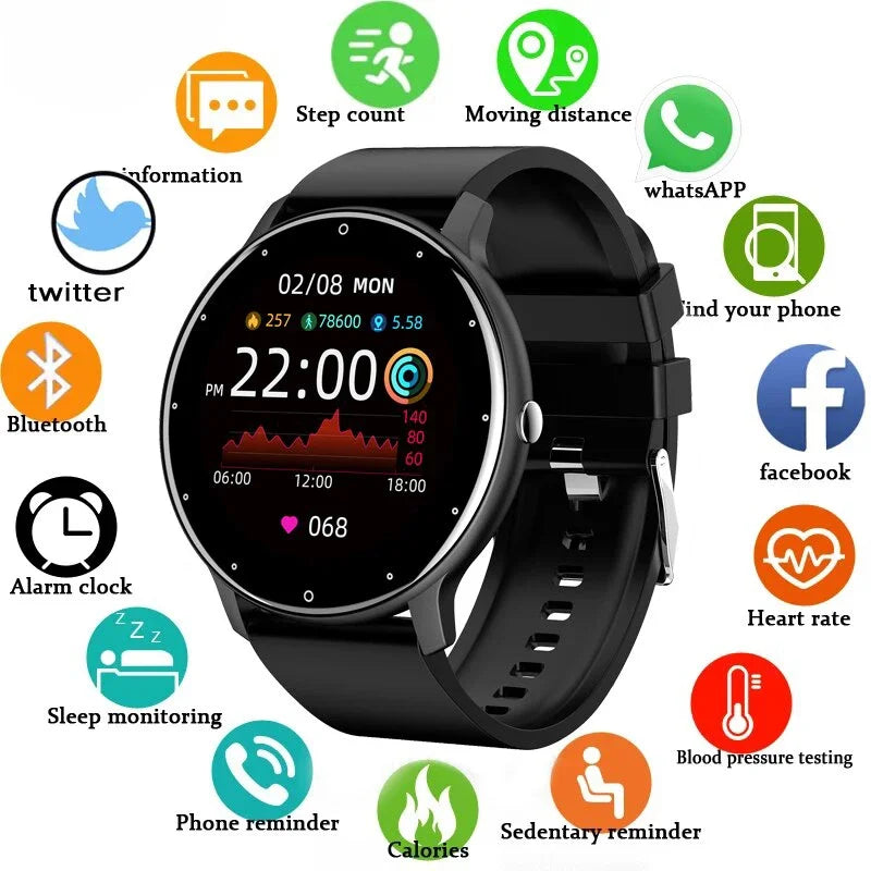 Ladies Smartwatch: Bluetooth Call, Fitness Tracker, for iOS & Android