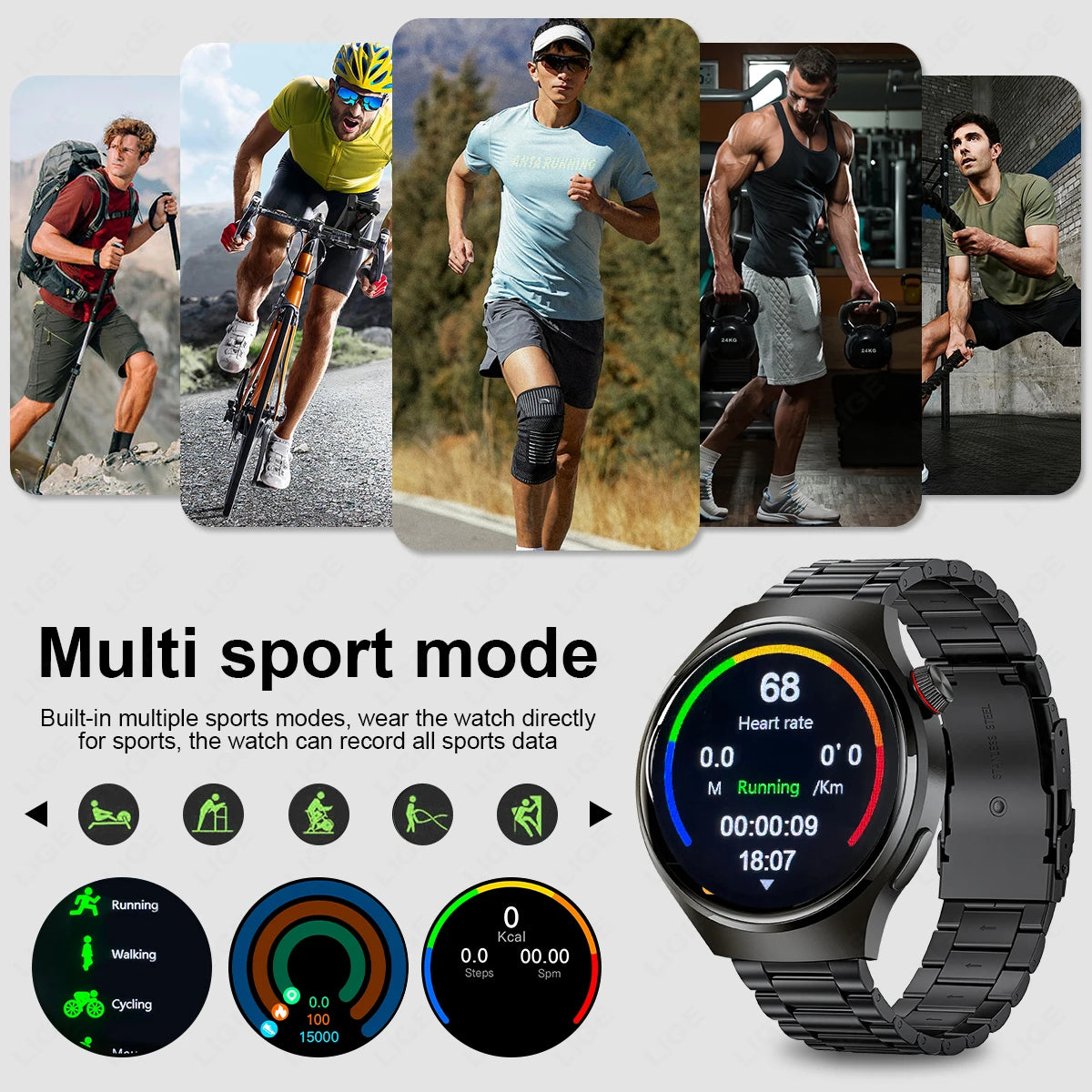 Waterproof Men Sport Smart Watch