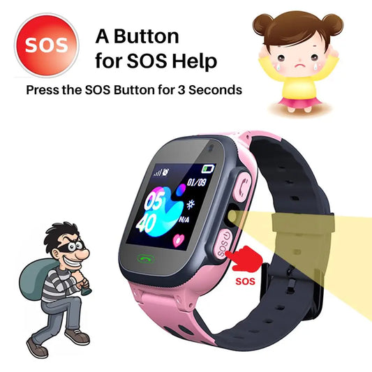 Kids Smart Watch Children GPS SOS Waterproof Smartwatch