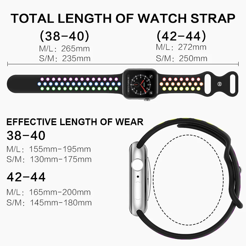 Sport Strap for Apple Watch Band- Silicone Bracelet