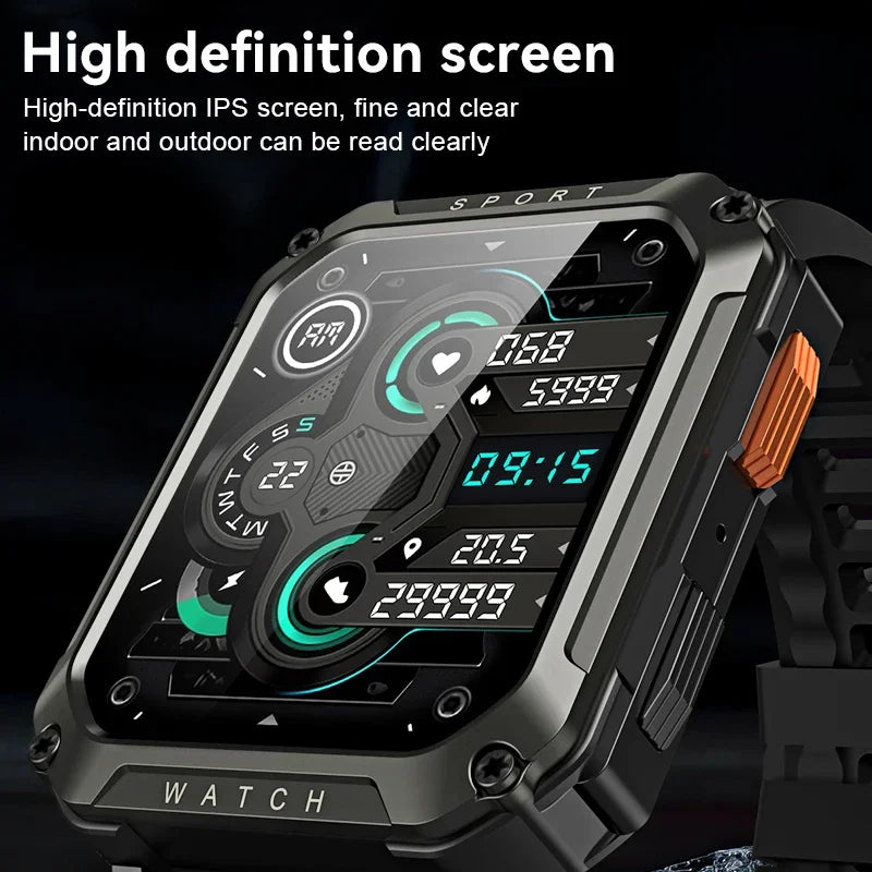 Military Bluetooth Sports Smartwatch for Men