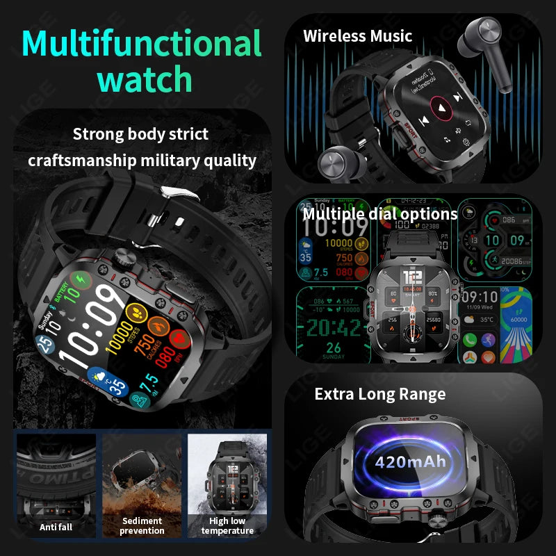 Outdoor Waterproof Smartwatch for Men