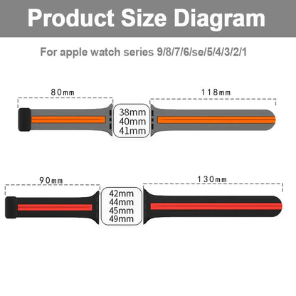 Silicone Strap For Apple Watch band