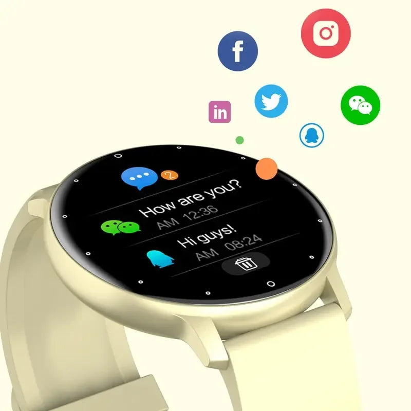 Ladies Smartwatch: Bluetooth Call, Fitness Tracker, for iOS & Android