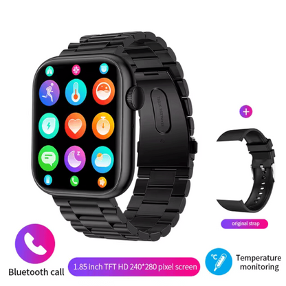 Men & Women Smartwatch with Wireless Charging: Bluetooth Calls, Fitness Tracker