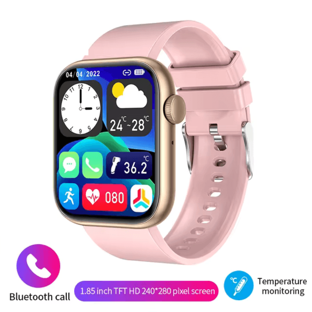 Men & Women Smartwatch with Wireless Charging: Bluetooth Calls, Fitness Tracker