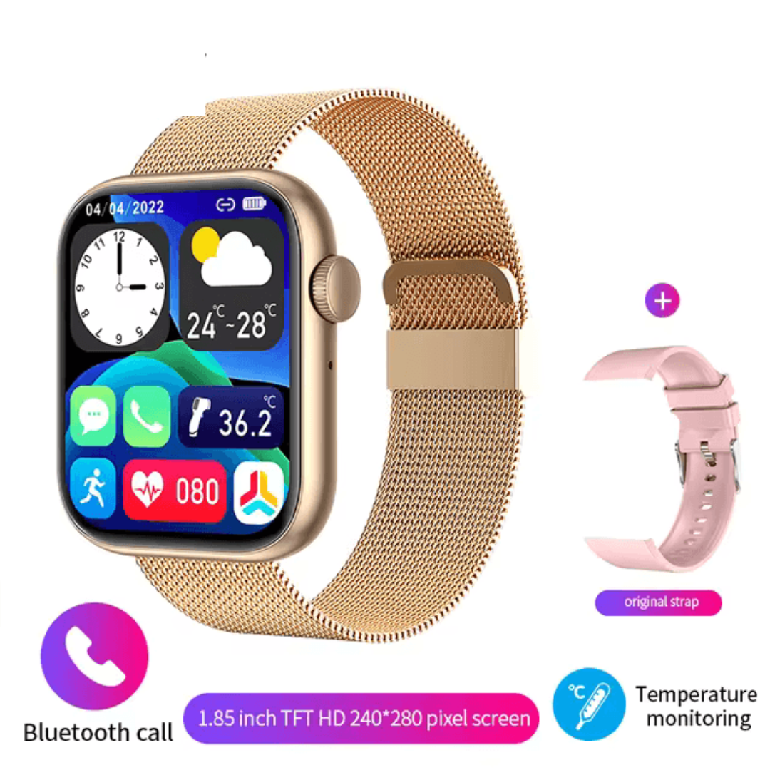 Men & Women Smartwatch with Wireless Charging: Bluetooth Calls, Fitness Tracker